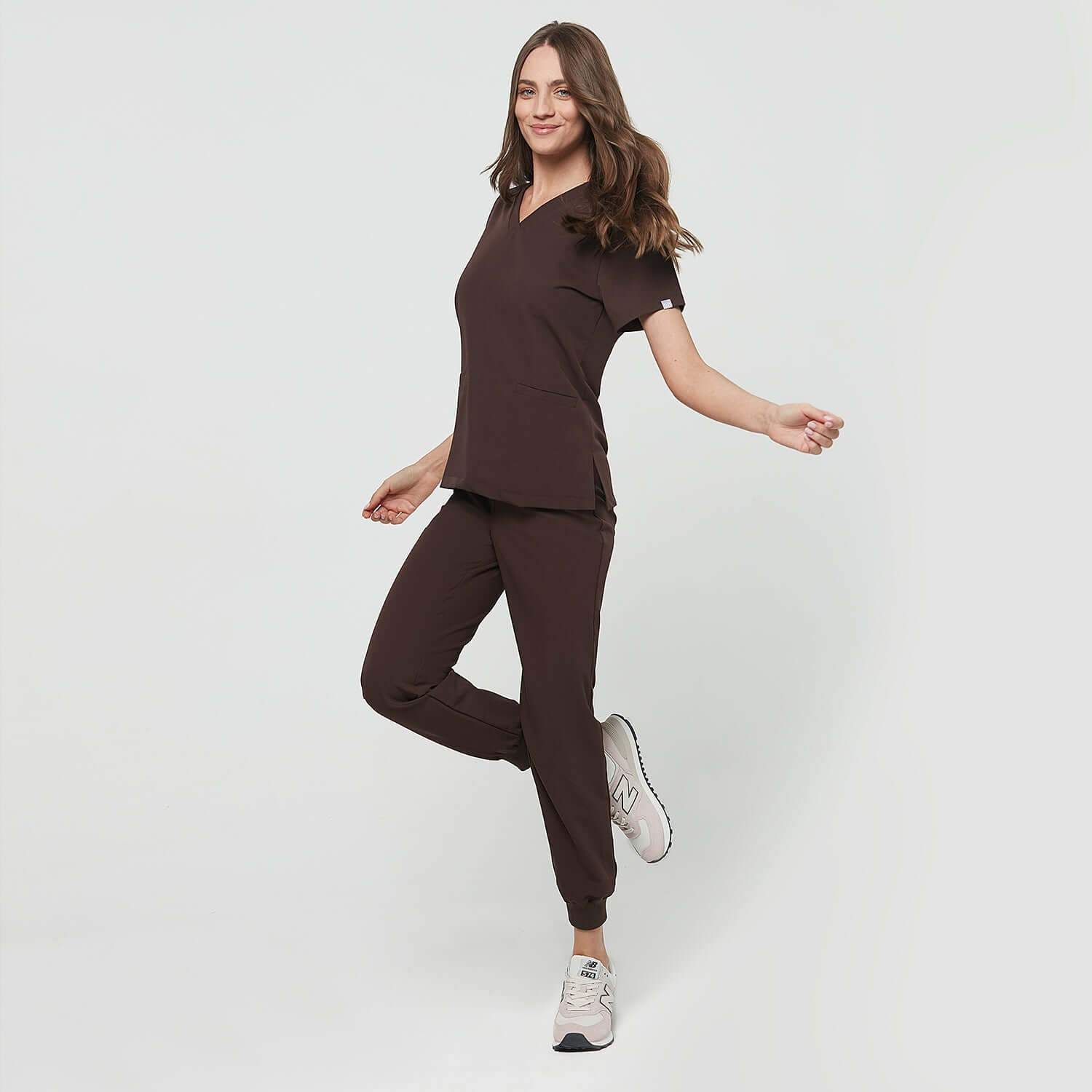 Spodnie medyczne joggery DARK CHOCOLATE - OUTLET