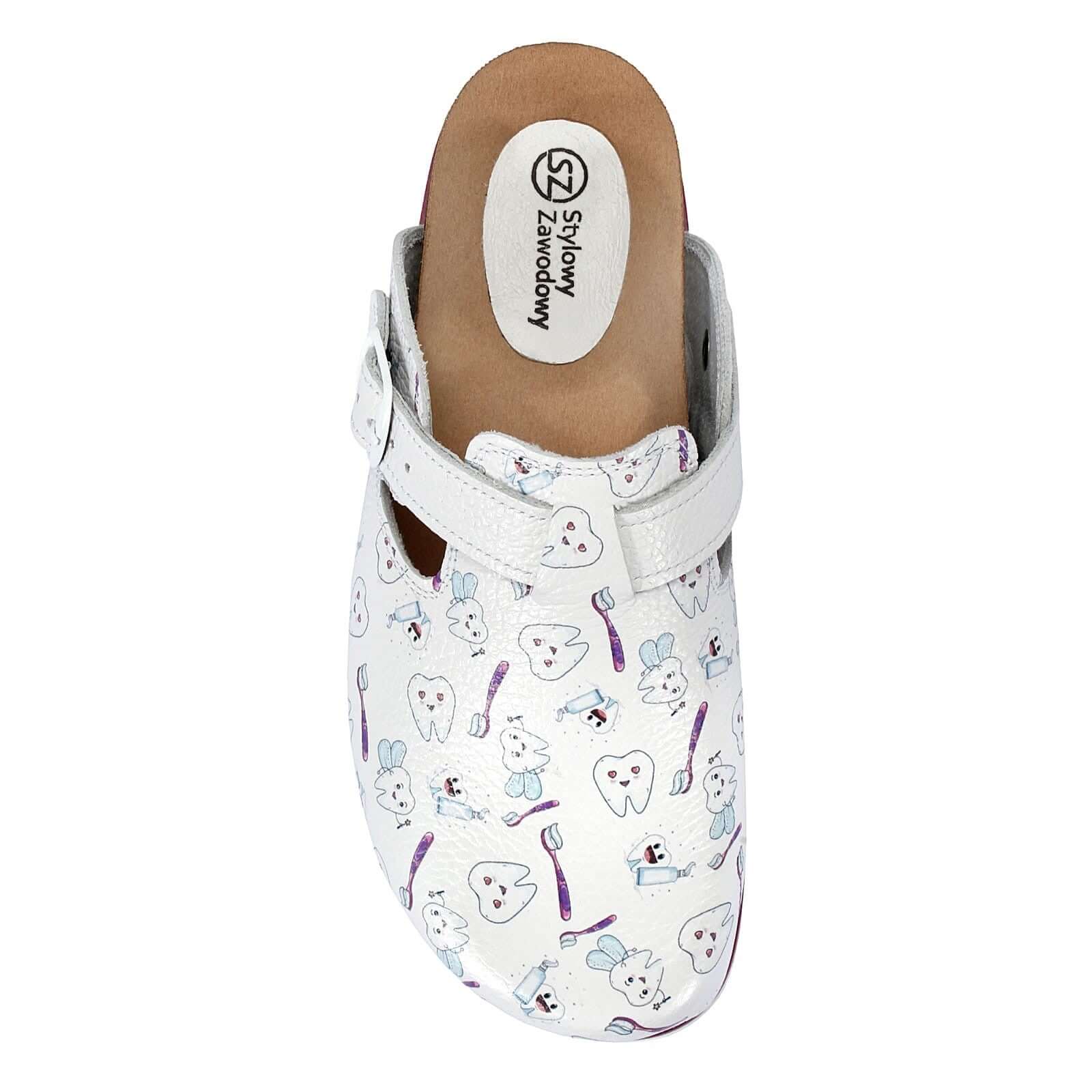 Skórzane chodaki medyczne ZĄBEK