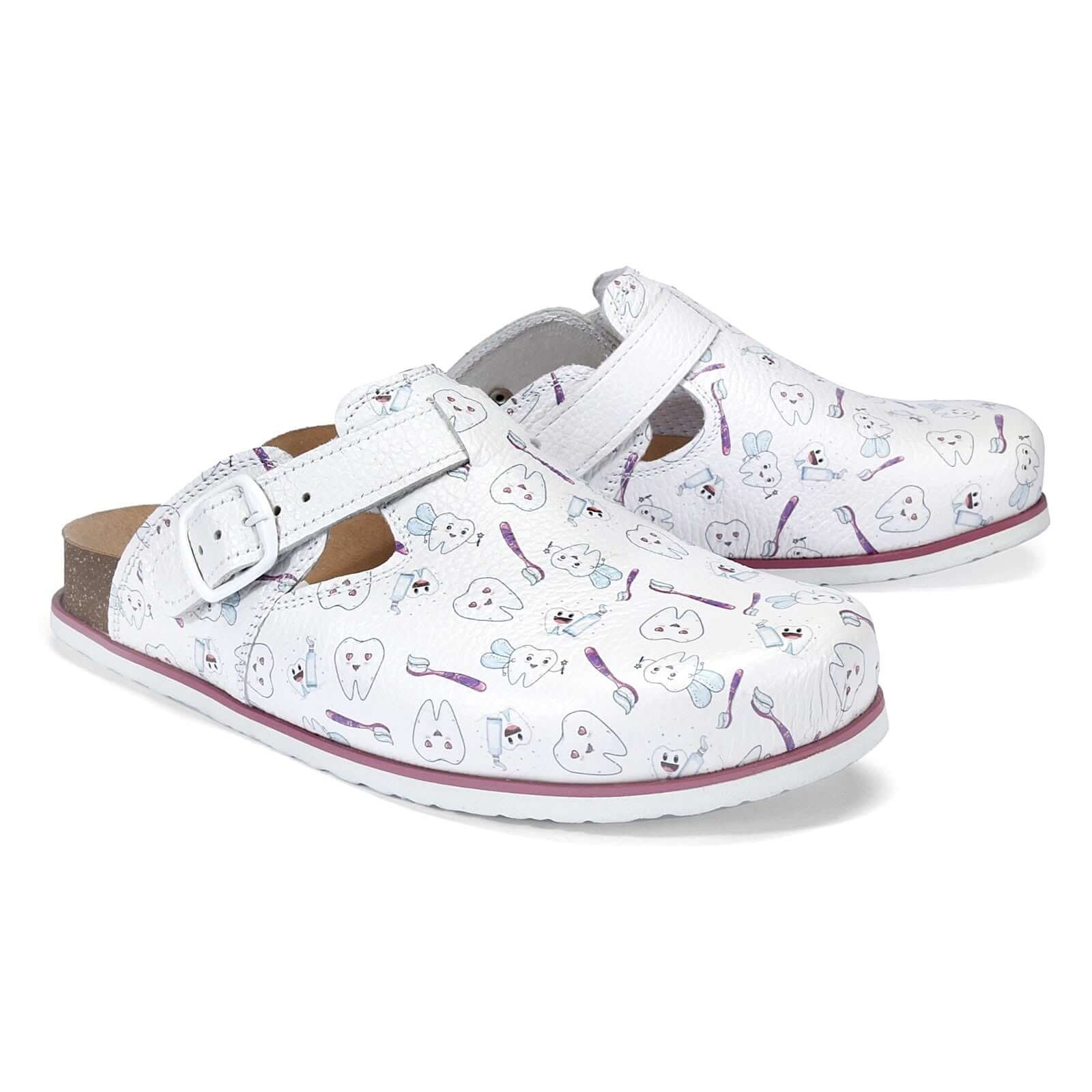 Skórzane chodaki medyczne ZĄBEK