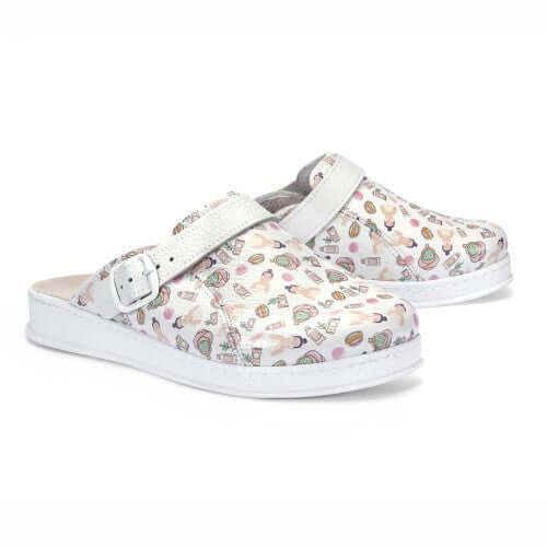 Skórzane chodaki medyczne KOSMETOLOG