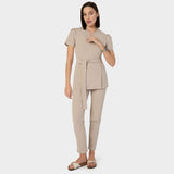 AMELIA vázaná zdravotní zástěra - LATTE 