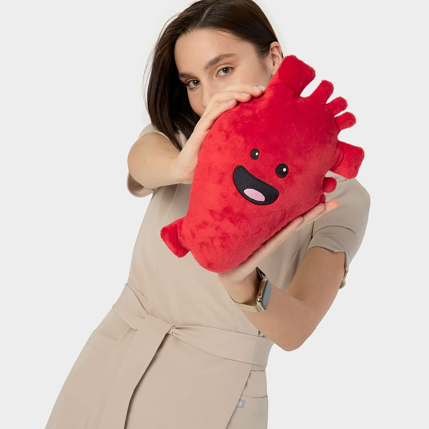 AMELIA - LATTE tied medical apron 