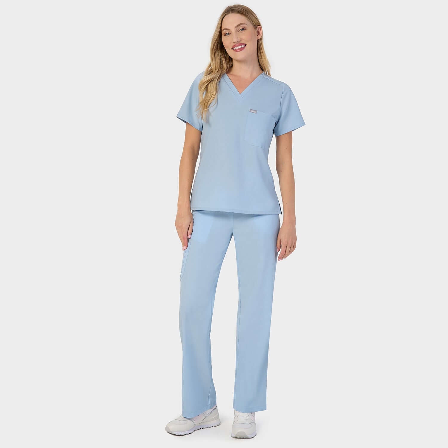 Women's wide medical trousers - BABY BLUE