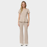 Bluza medyczna damska z baskinką KIM Latte