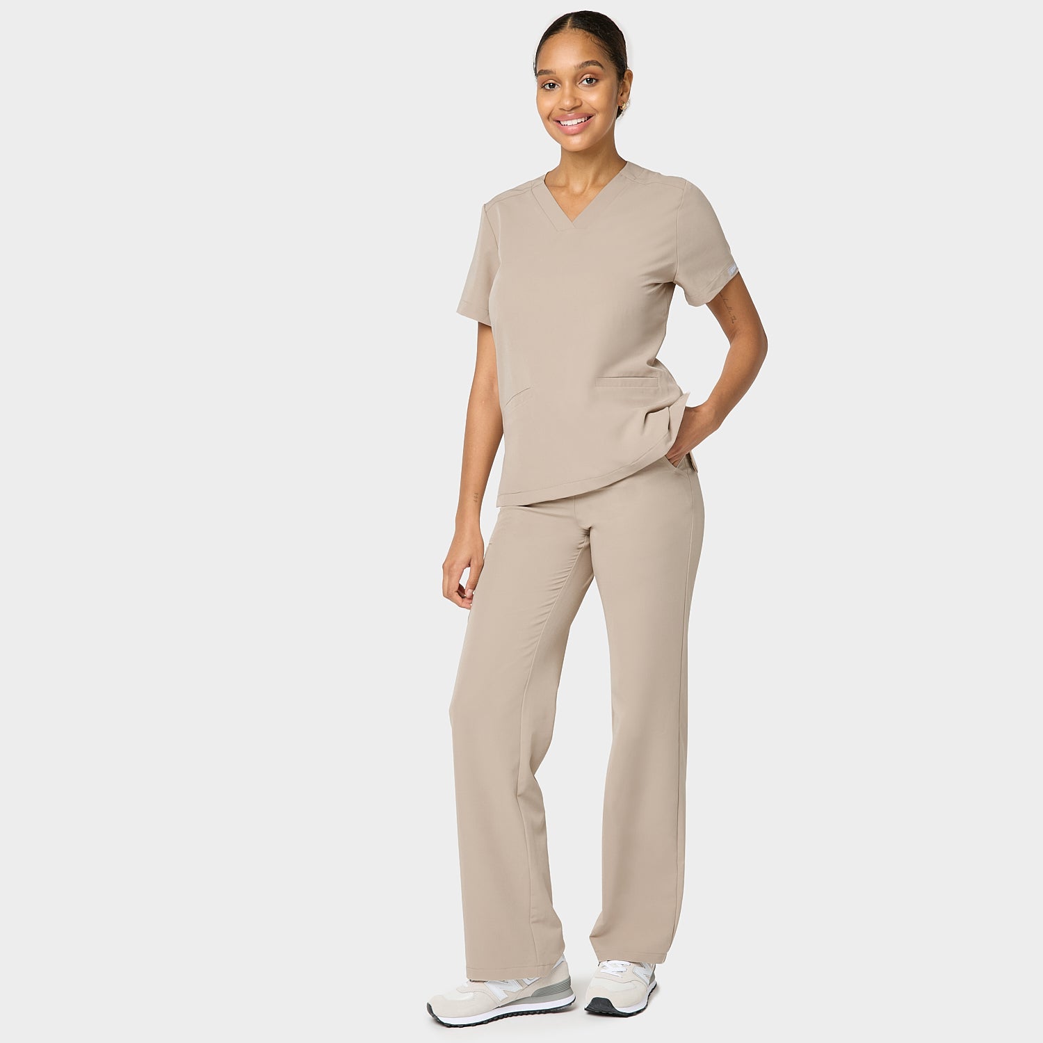 Bluza medyczna damska Emily w kolorze latte