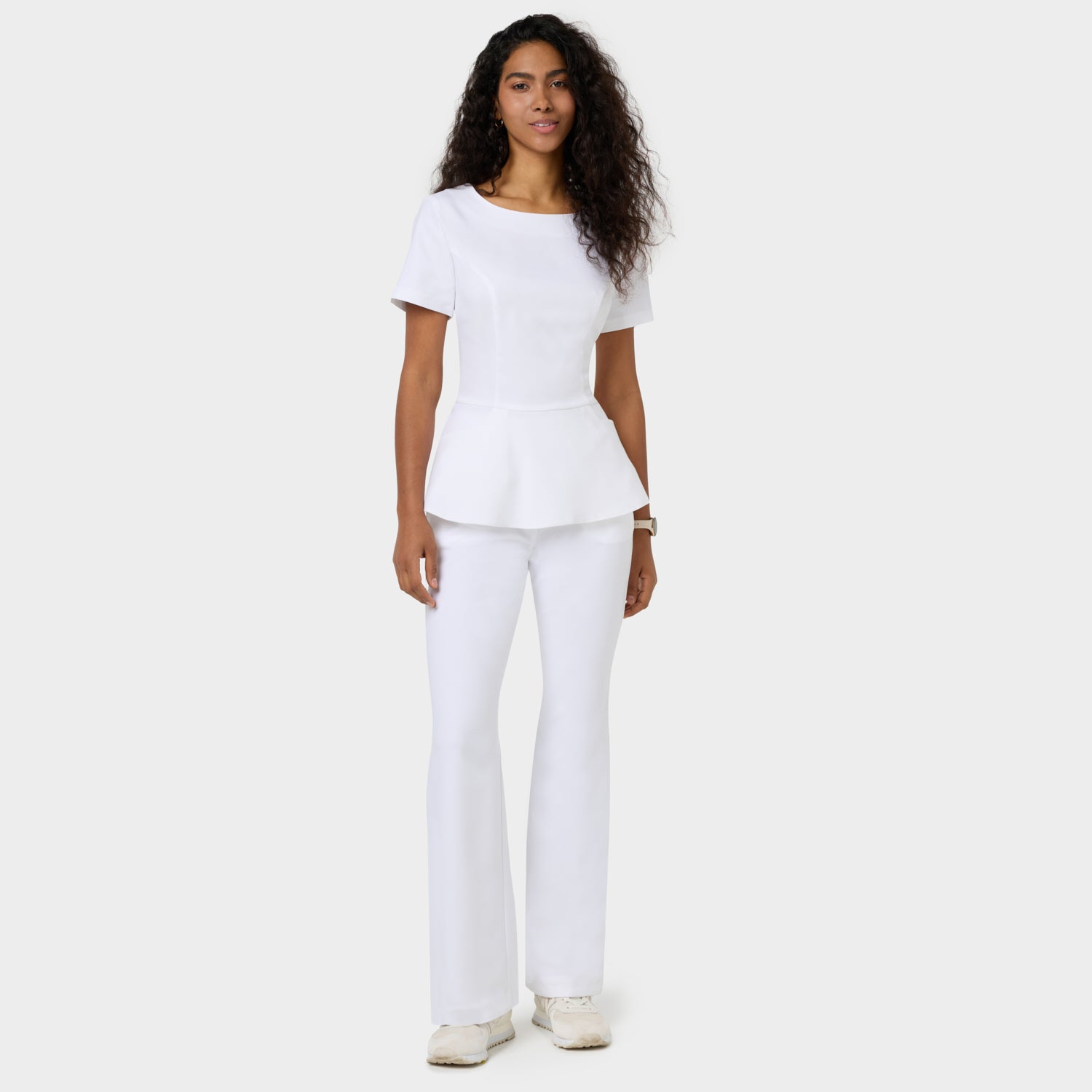 Bluza medyczna z baskinką KIM White