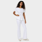 Bluza damska medyczna z baskinką biała