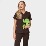 Bluza medyczna EMILY scrubs - DARK CHOCOLATE