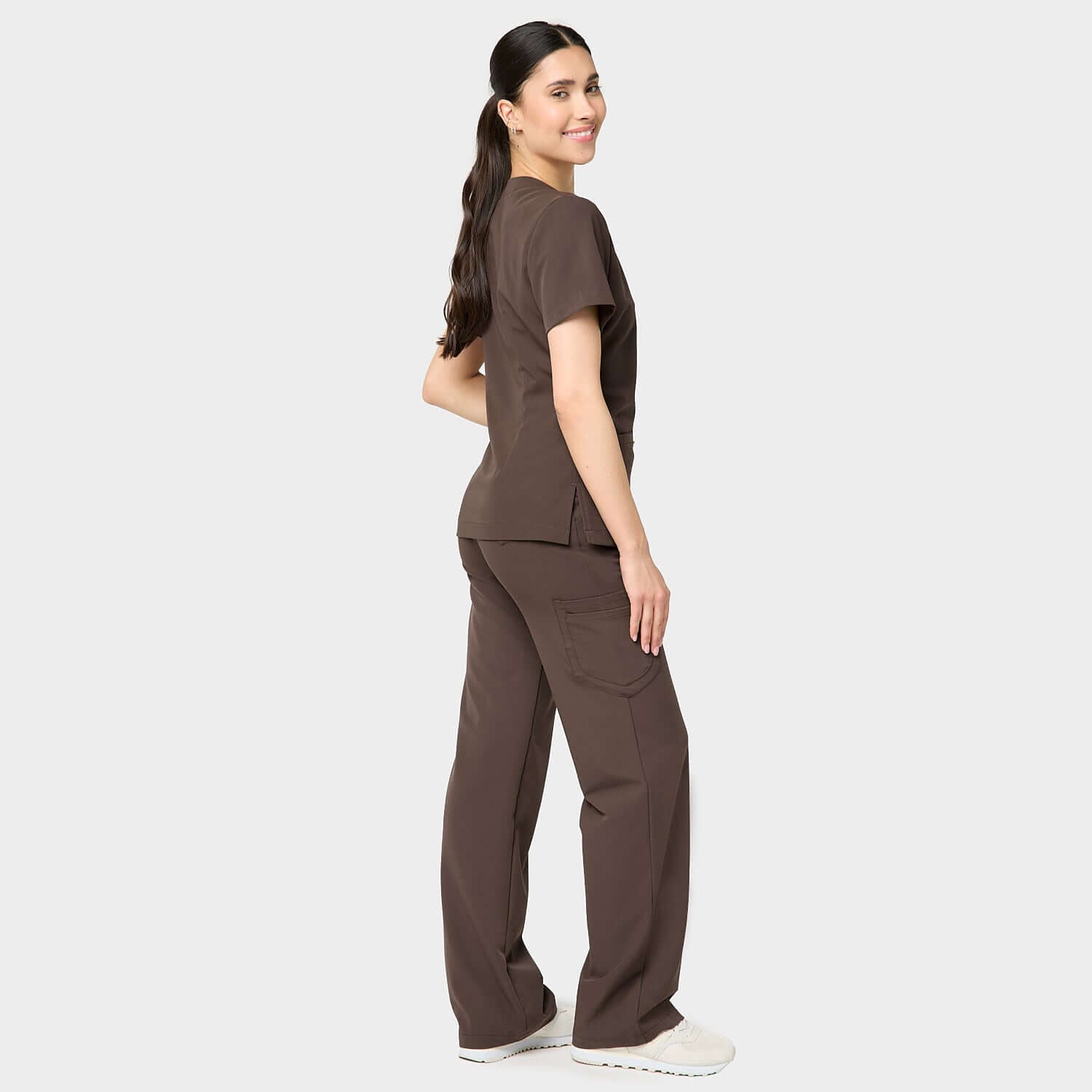 Bluza medyczna EMILY scrubs - MILK CHOCOLATE