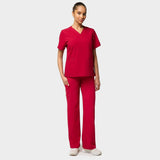 Spodnie medyczne damskie szerokie - RED CHERRY