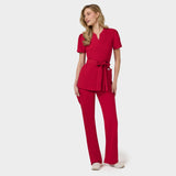 Fartuszek medyczny wiązany AMELIA - RED CHERRY