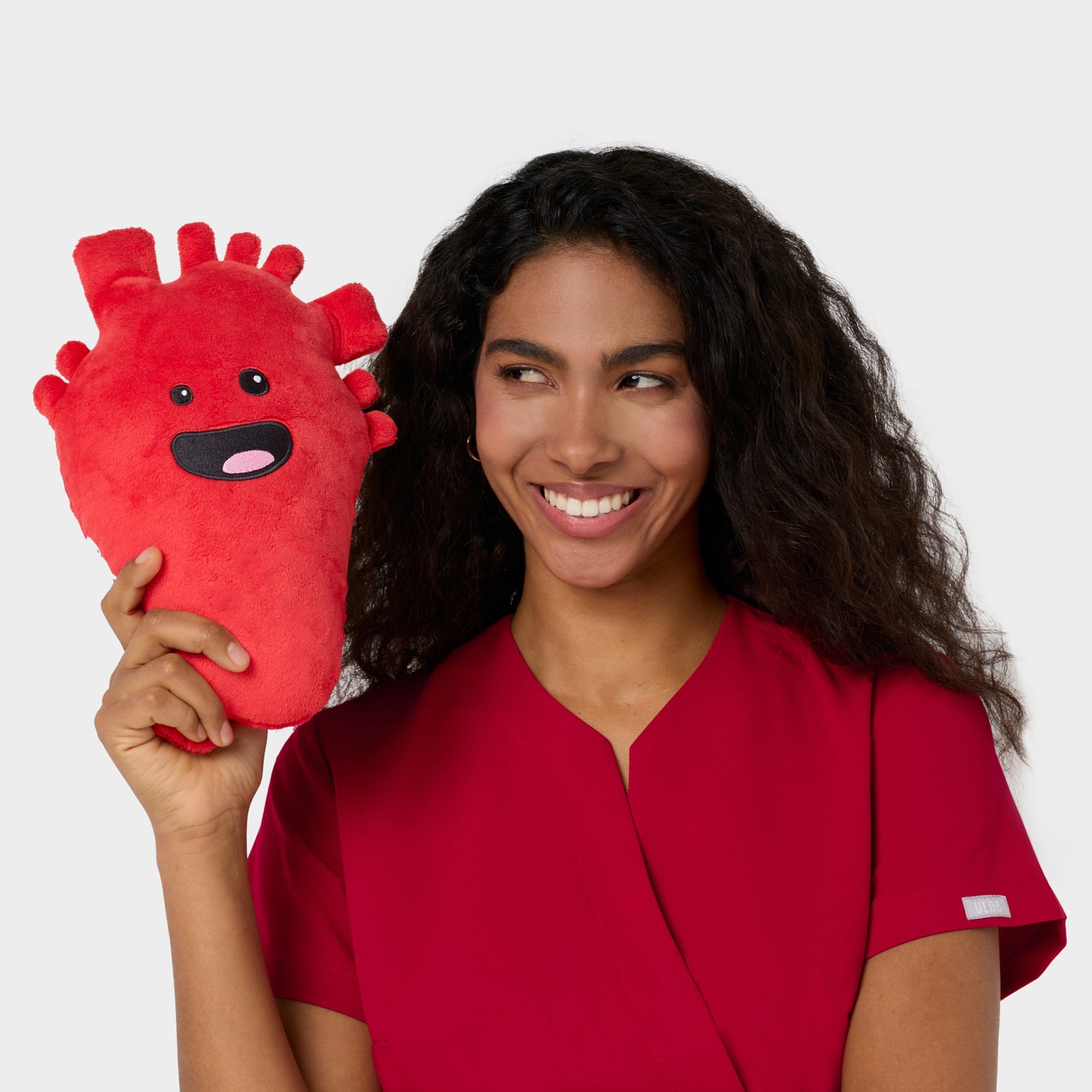 Lékařská zástěra KATE - ČERVENÁ TŘEŠŇOVÁ