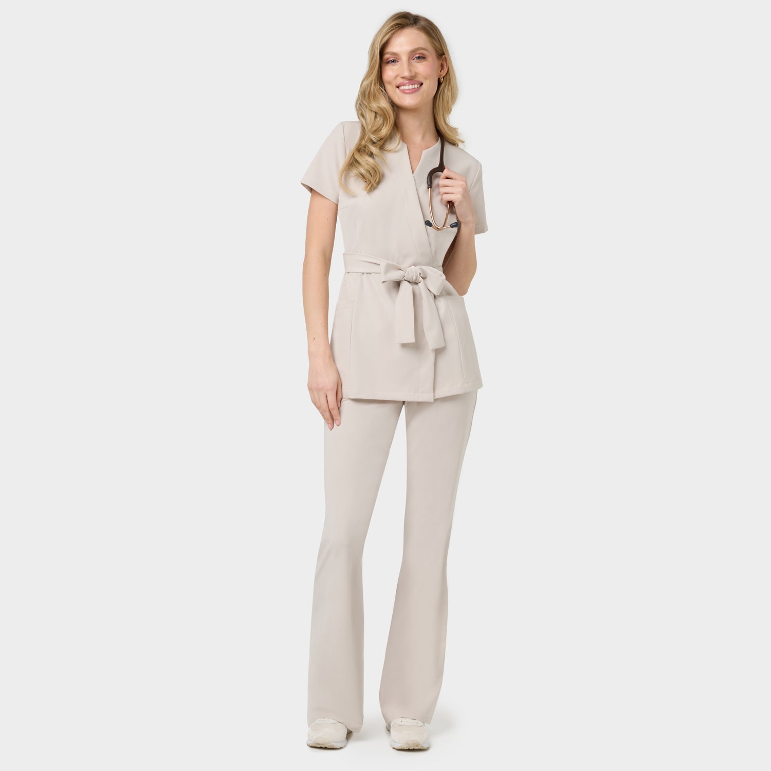 Dámské zdravotnické kalhoty flare NUDE