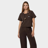 BLUZA MEDYCZNA GAJA W KOLORZE BRĄZOWYM VENA UNIFORMY