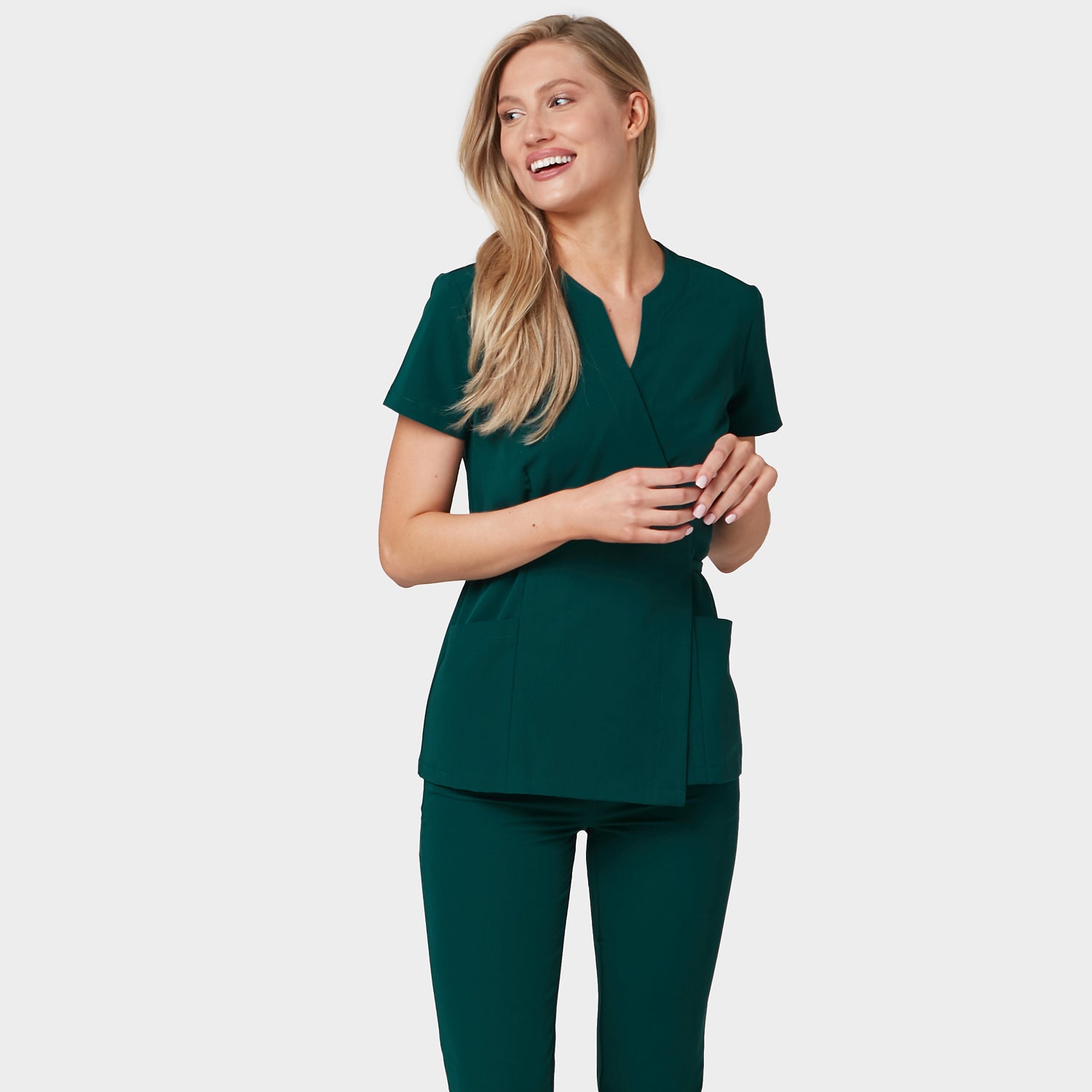 Fartuszek medyczny KATE - MOSS GREEN