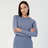 Longsleeve medyczny damski - INK BLUE