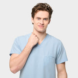 Bluza medyczna męska LOGAN - BABY BLUE