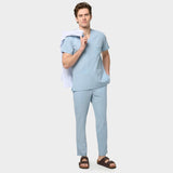 Bluza medyczna męska LOGAN - BABY BLUE