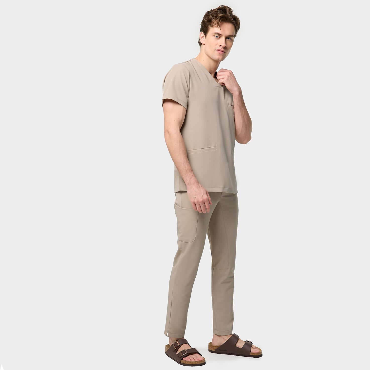 Bluza medyczna męska LOGAN - LATTE