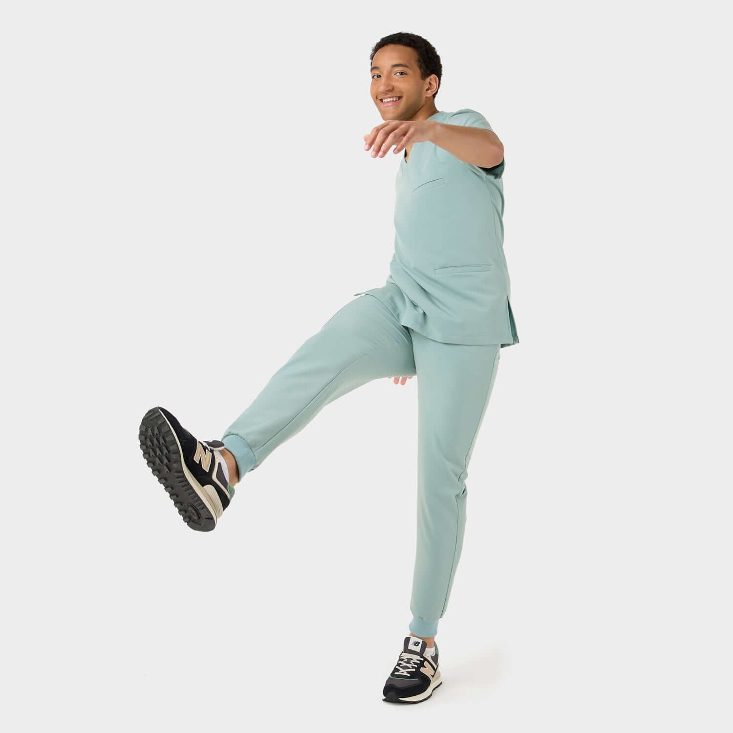 Bluza medyczna męska LOGAN - SAGE GREEN