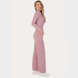 Spodnie medyczne damskie szerokie - BLOSSOM PINK