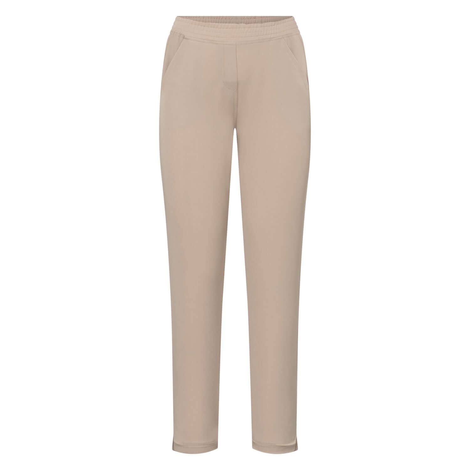 Spodnie medyczne na gumce w kolorze latte