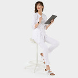 Fartuszek medyczny SOPHIA rękawy 3/4 - WHITE