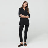 Fartuszek medyczny SOPHIA rękawy 3/4 - BLACK