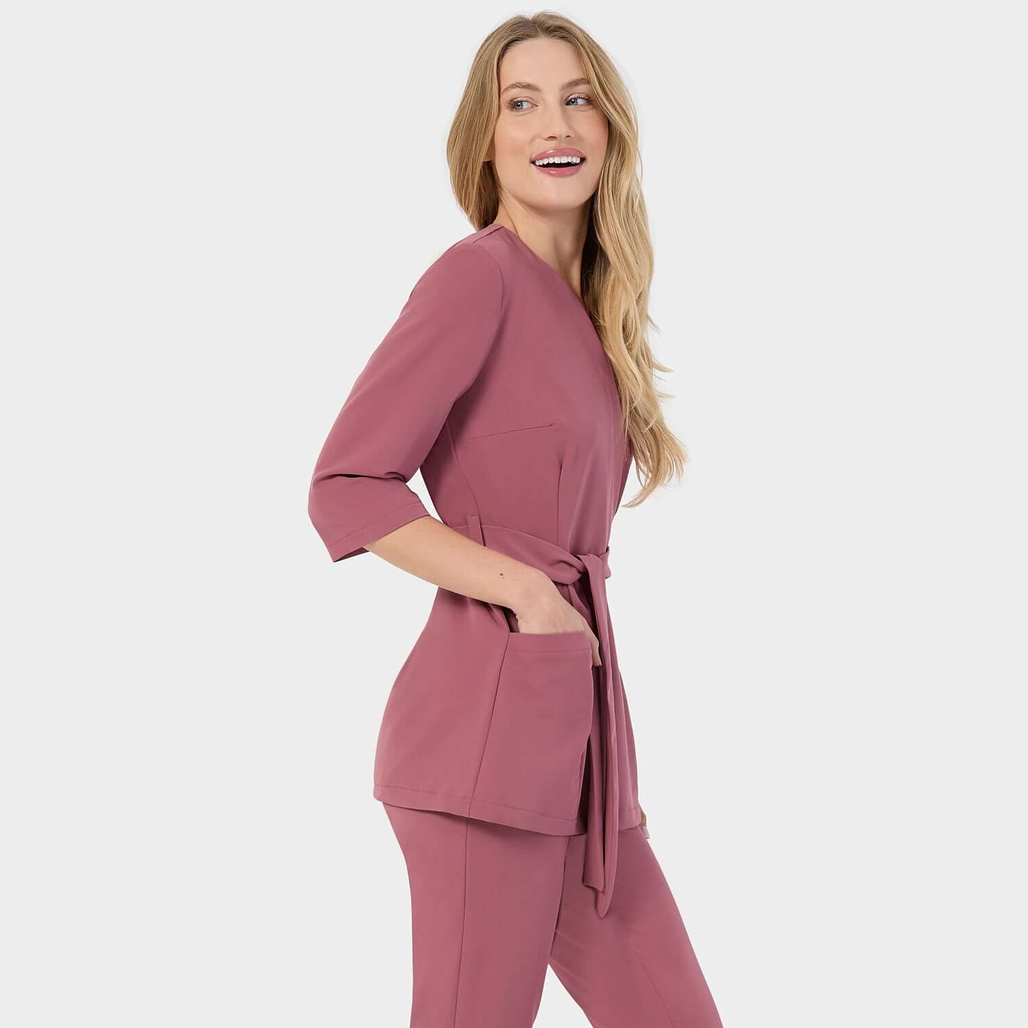 Zdravotní zástěra SOPHIA, 3/4 rukáv - DIVOKÁ RŮŽE 