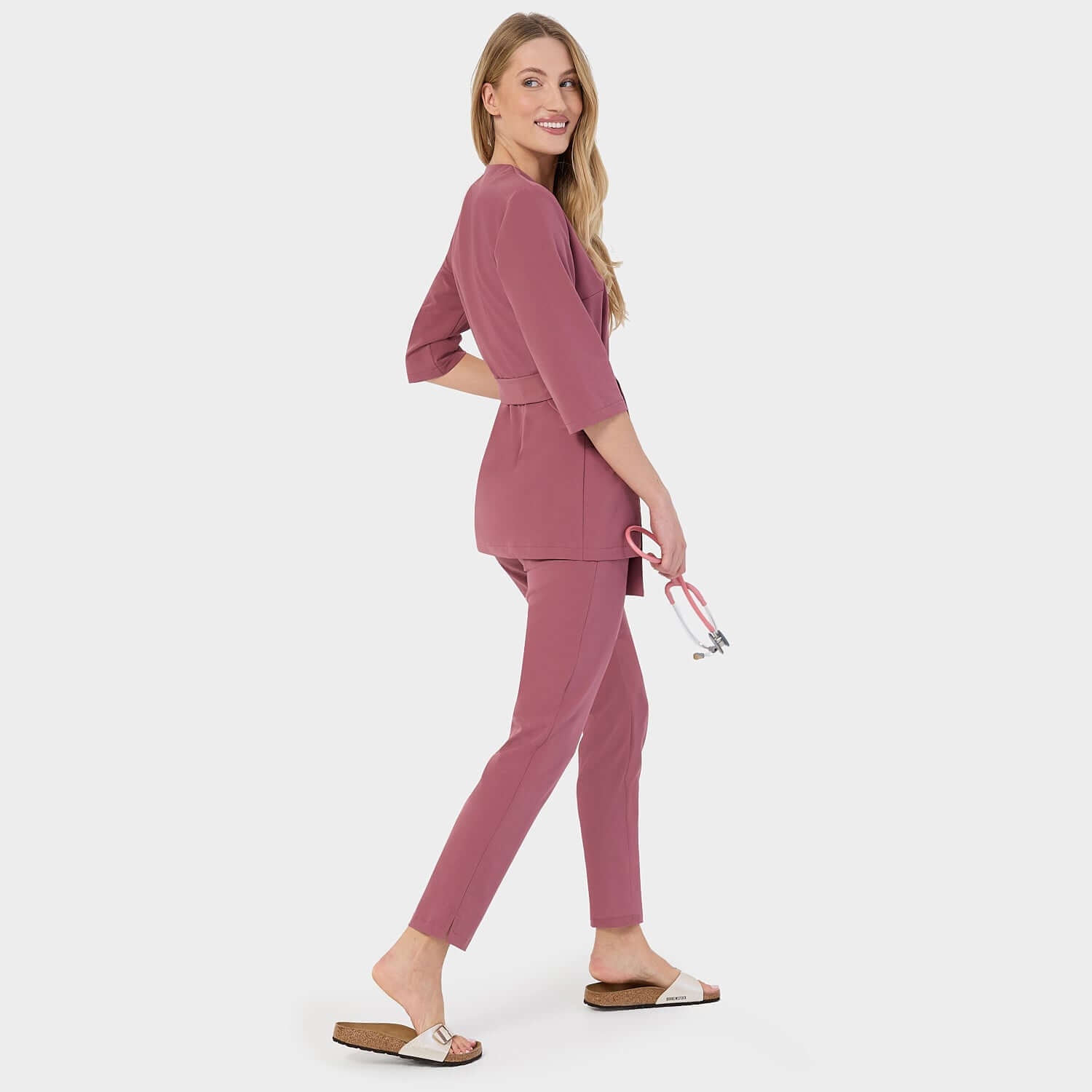 Zdravotní zástěra SOPHIA, 3/4 rukáv - DIVOKÁ RŮŽE 