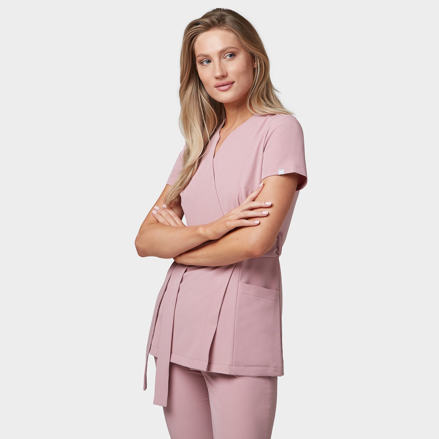 Lékařská zástěra SOPHIA s vázáním - BLOSSOM PINK 