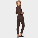 Fartuszek medyczny SOPHIA rękawy 3/4 - DARK CHOCOLATE