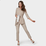 Fartuszek medyczny SOPHIA rękawy 3/4 - LATTE