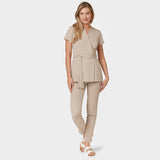 Fartuszek medyczny wiązany SOPHIA - LATTE