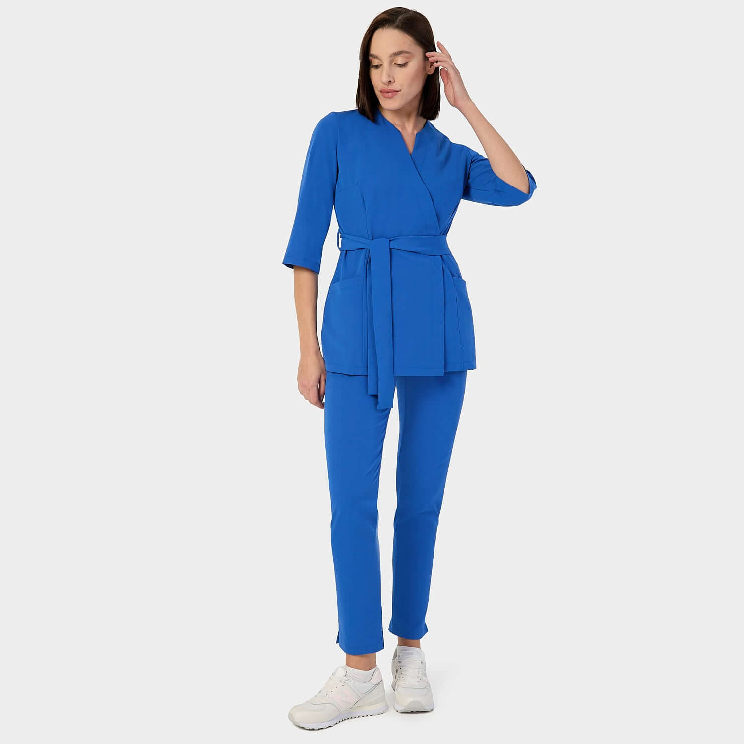 SOPHIA medical apron, 3/4 sleeves - ROYAL BLUE 