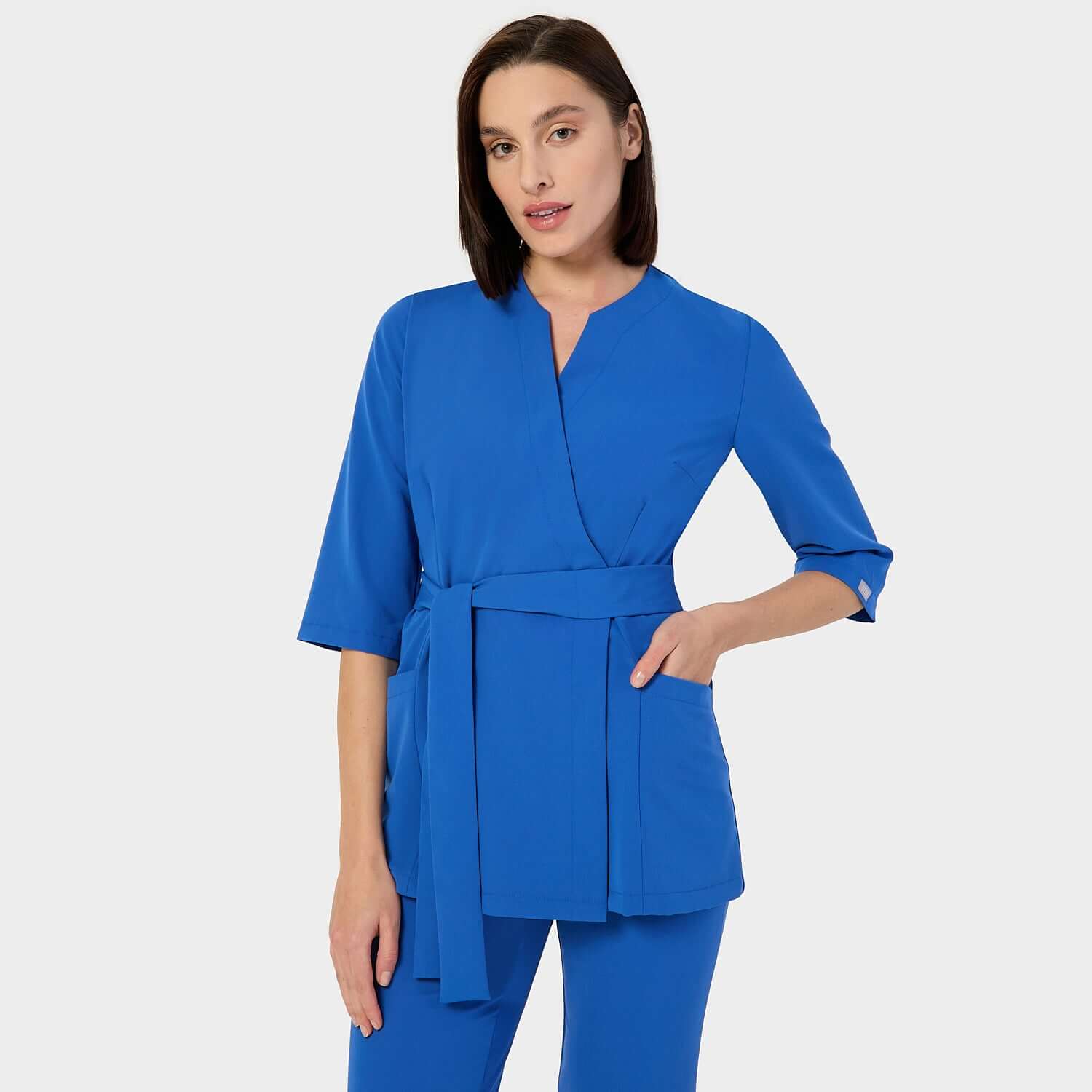 SOPHIA medical apron, 3/4 sleeves - ROYAL BLUE 