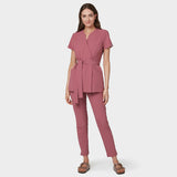 Fartuszek medyczny wiązany SOPHIA - WILD ROSE