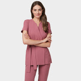 Fartuszek medyczny wiązany SOPHIA - WILD ROSE