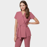 Fartuszek medyczny wiązany SOPHIA - WILD ROSE