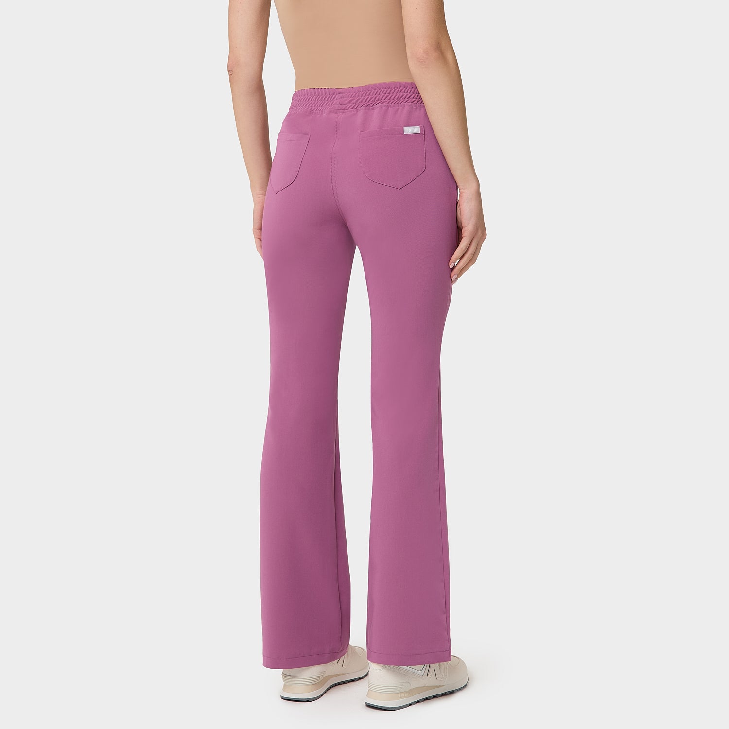 SPODNIE MEDYCZNE FLARE RÓŻOWE VENA UNIFORMY TYŁ