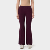 Spodnie medyczne damskie flare BURGUNDY