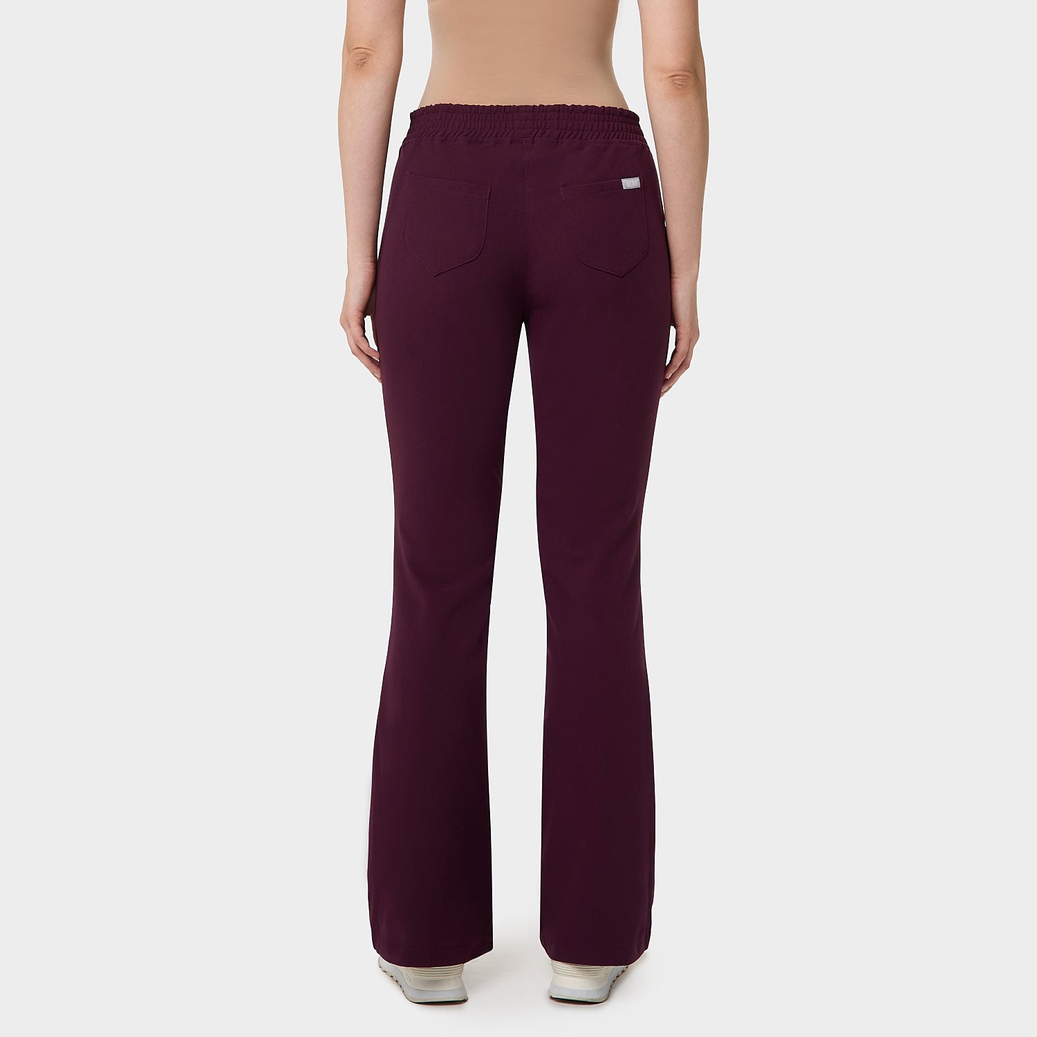 Women's medical flare pants BURGUNDY