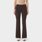 DAMSKIE SPODNIE MEDYCZNE FLARE BRĄZOWE VENA UNIFORMY