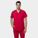 Bluza medyczna męska LOGAN - RED CHERRY