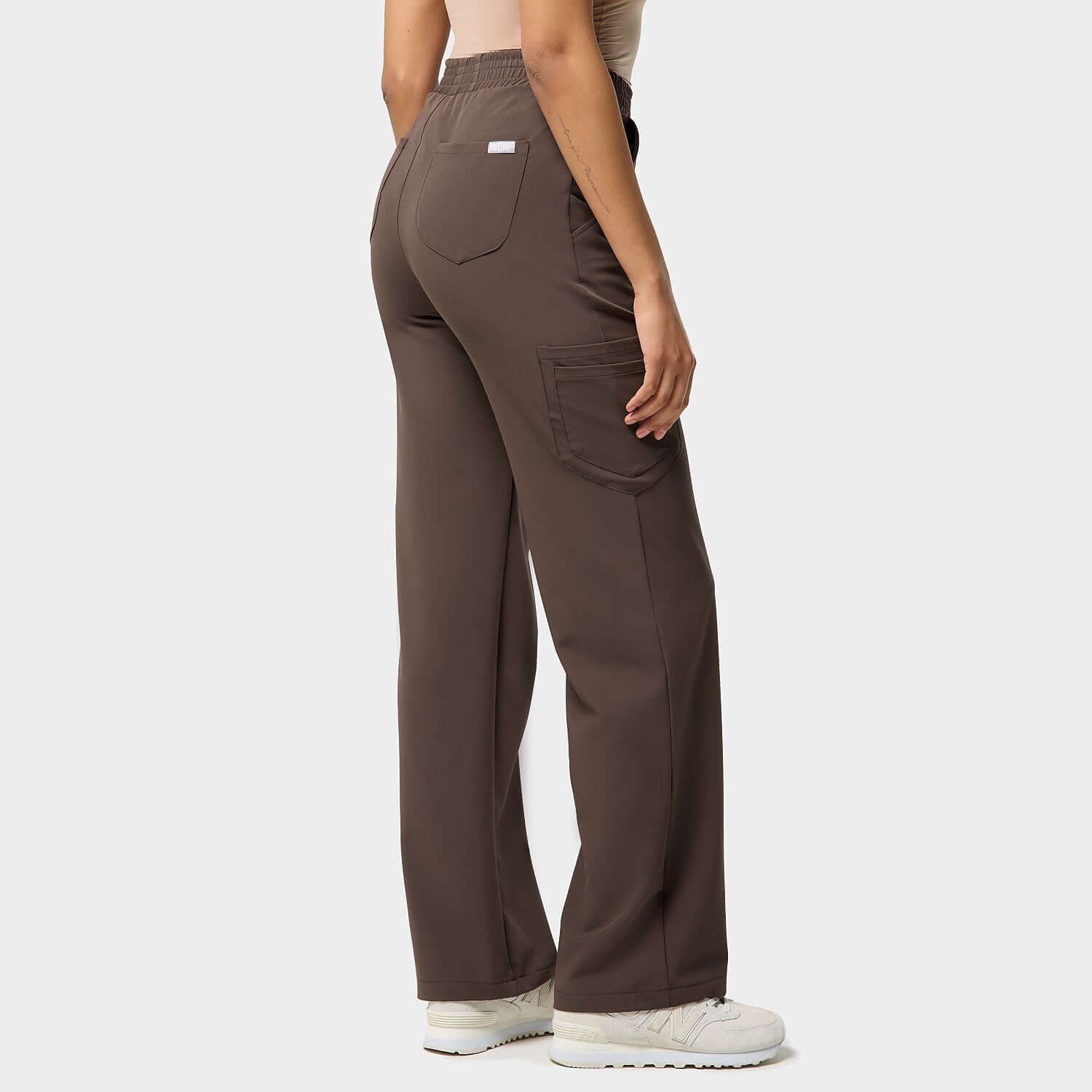 Dámské široké lékařské kalhoty - MLÉČNÁ ČOKOLÁDA