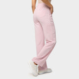 Spodnie medyczne damskie szerokie - PASTEL PINK