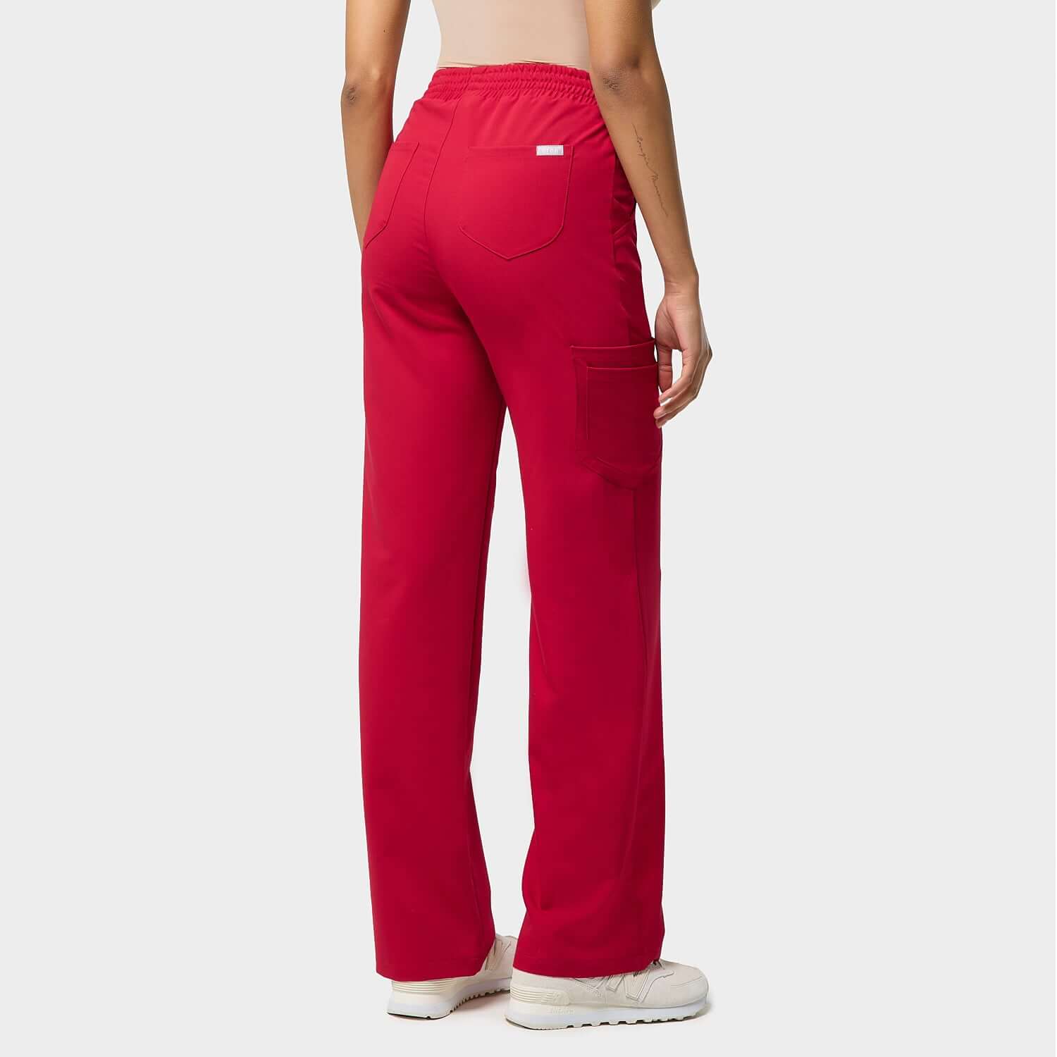 Dámské široké zdravotní kalhoty - RED CHERRY