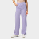 Spodnie medyczne damskie szerokie - SOFT LILAC