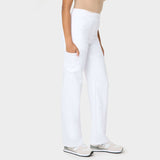 Spodnie medyczne damskie szerokie - WHITE