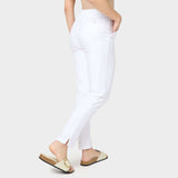 Spodnie medyczne damskie szerokie - WHITE